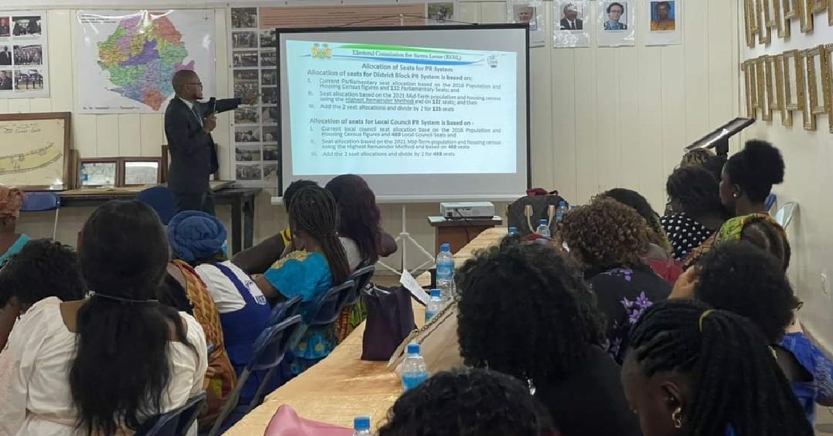 ECSL Engages Female Aspirant in Sierra Leone