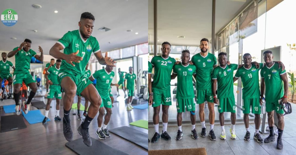 Leone Stars Hit The Gym Ahead of Clash With Sao Tome