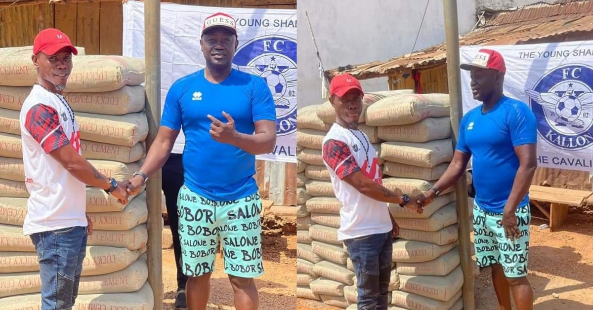 Sierra Football Club CEO Boosts FC Kallon With 50 Bags of Cement