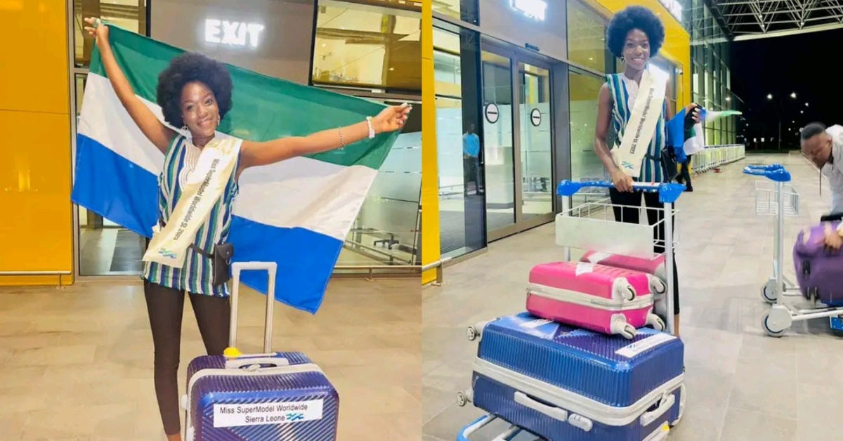 Martina Doherty Departs Sierra Leone for Miss Super Model World Wide Peagent in India