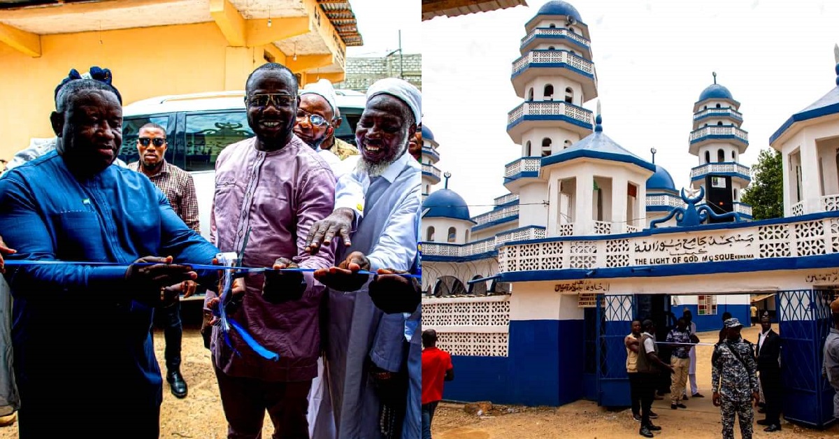 President Bio Calls For Tribal And Religious Tolerance as He Opens Themne Mosque in Kenema