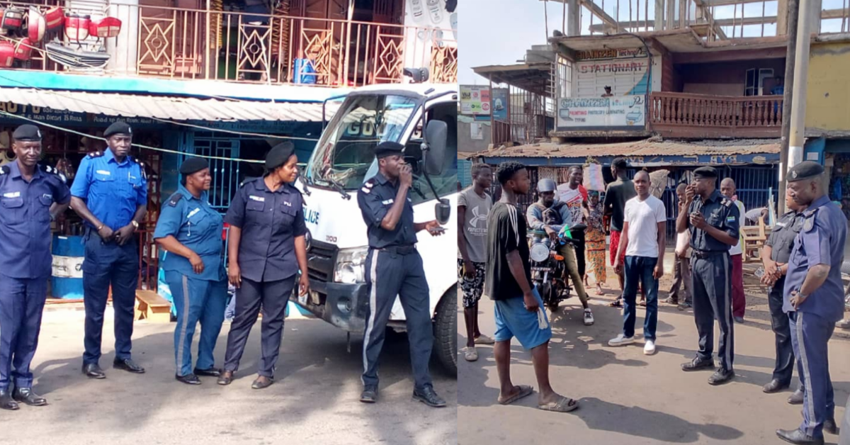 Sierra Leone Police Truck Involved in Accident at Model Junction