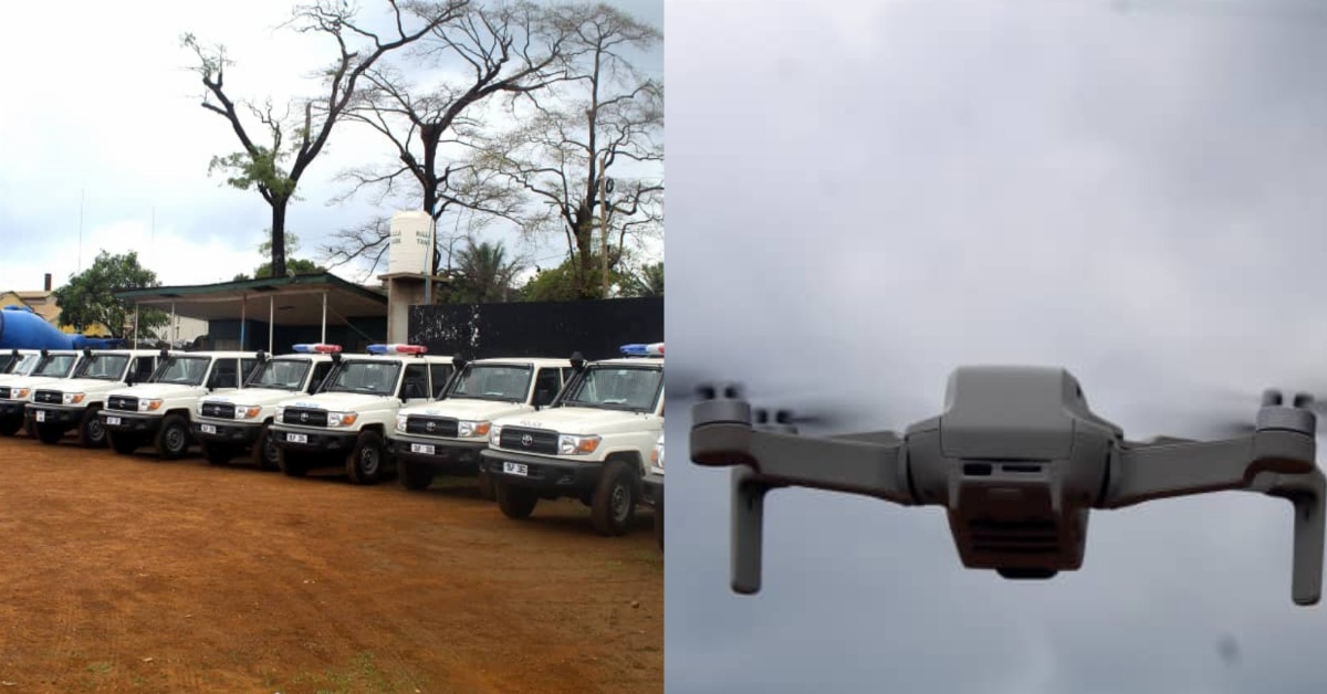 2023 Elections: Sierra Leone Police Enhances Resources with New Vehicles and Drone Cameras
