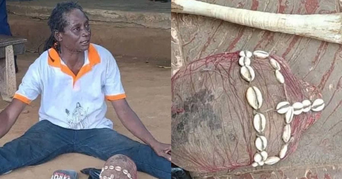 Sierra Leone Police Arrests Witch Doctor With Human Skull and Shotgun
