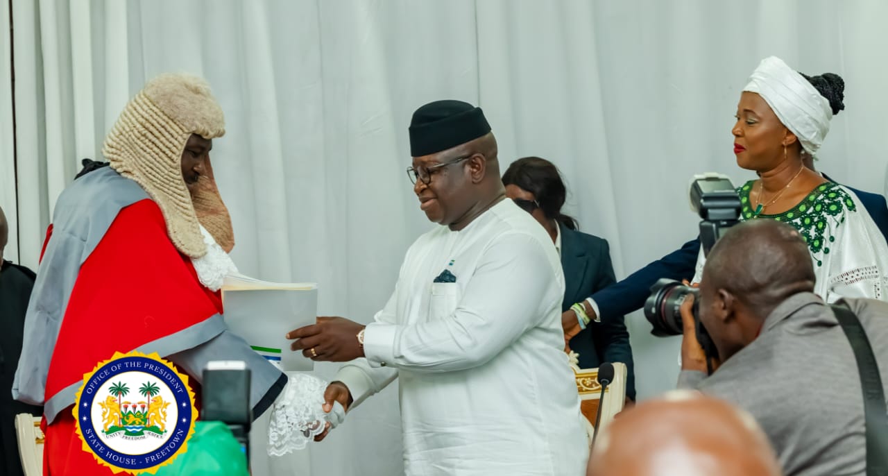 President Maada Bio Takes Oath of Office After Winning Re-Election