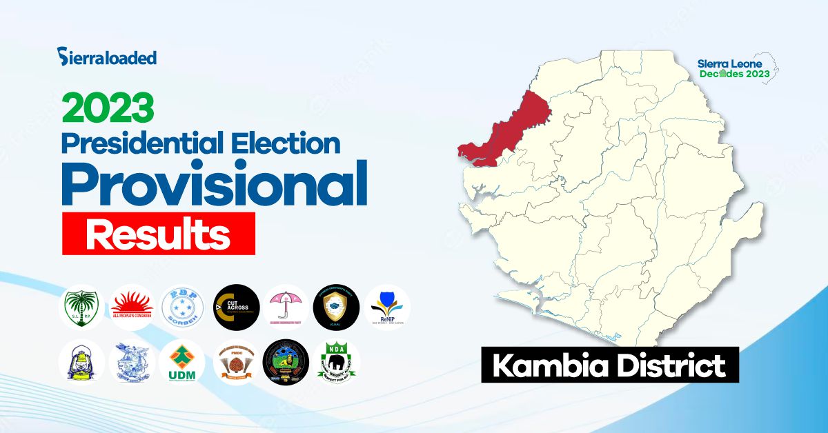 Sierra Leone Elections 2023: Provisional Results From Kambia District