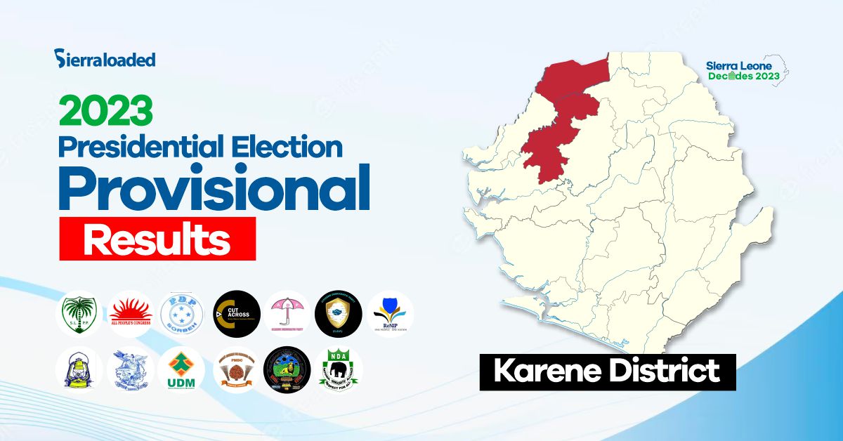 Sierra Leone Elections 2023: Provisional Results From Karene District