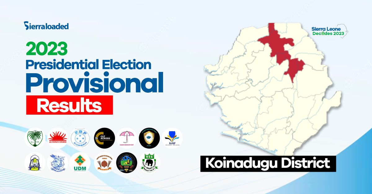 Sierra Leone Elections 2023: Provisional Results From Koinadugu District