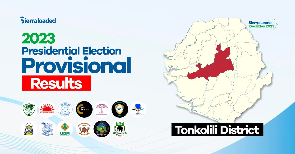 Sierra Leone Elections 2023: Provisional Results From Tonkolili District