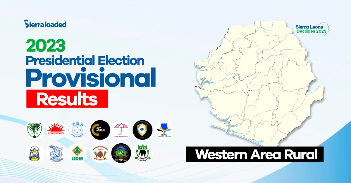 Sierra Leone Elections 2023: Provisional Results From Western Area Rural District