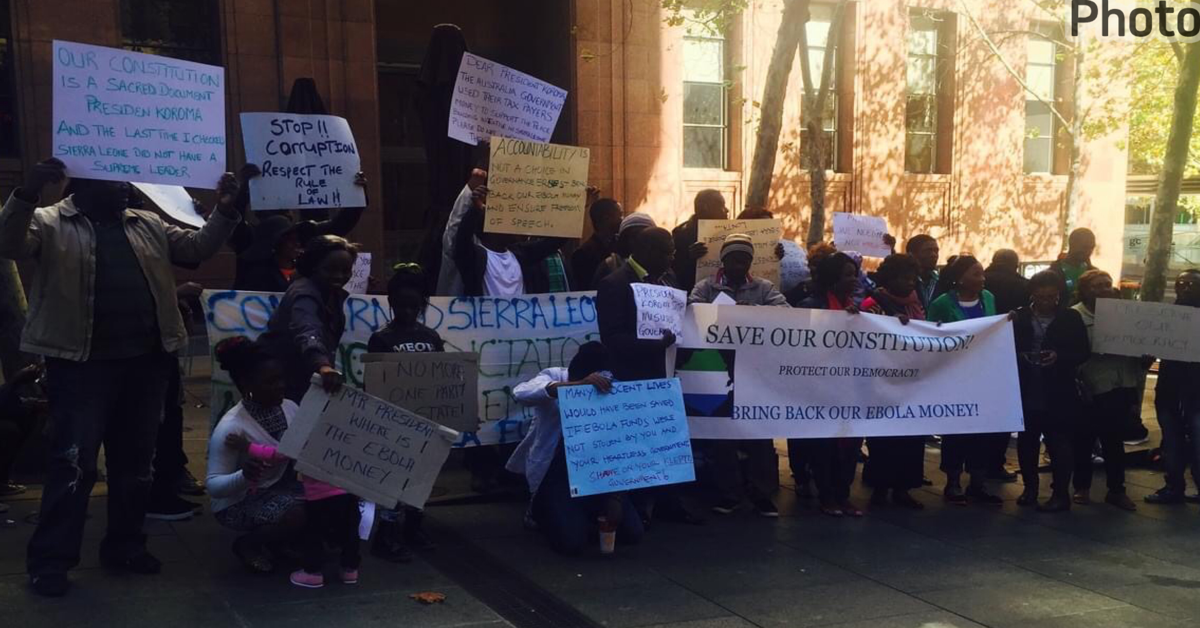 Concerned Sierra Leoneans in Australia to Stage Protest Against Government of Sierra Leone