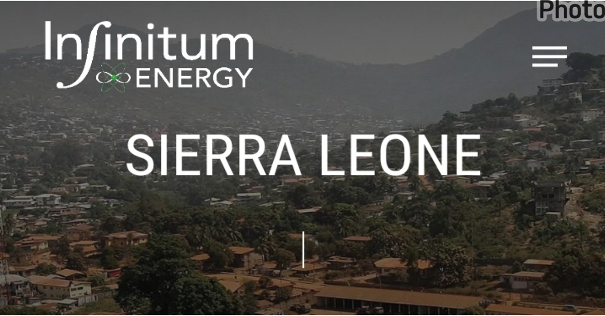Infinitum Energy Group to Invest 180 Million Dollars for Electricity in Freetown