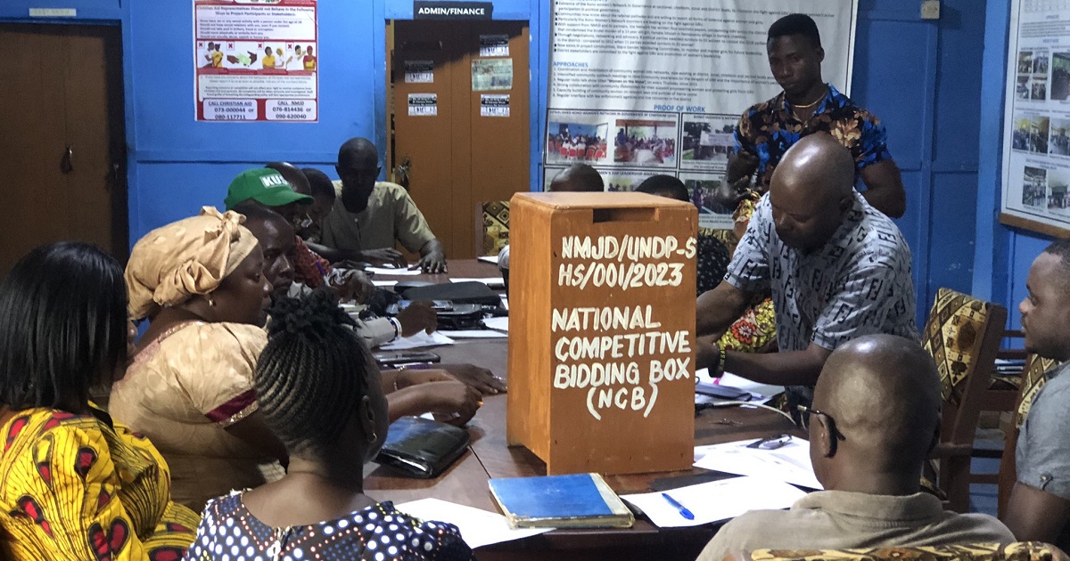 Network Movement for Justice and Development Holds Public Bid in Kono District