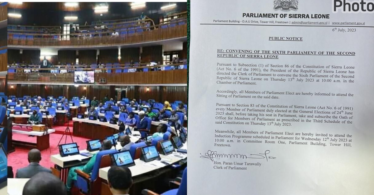 Parliament’s Sixth Session to Begin on July 13
