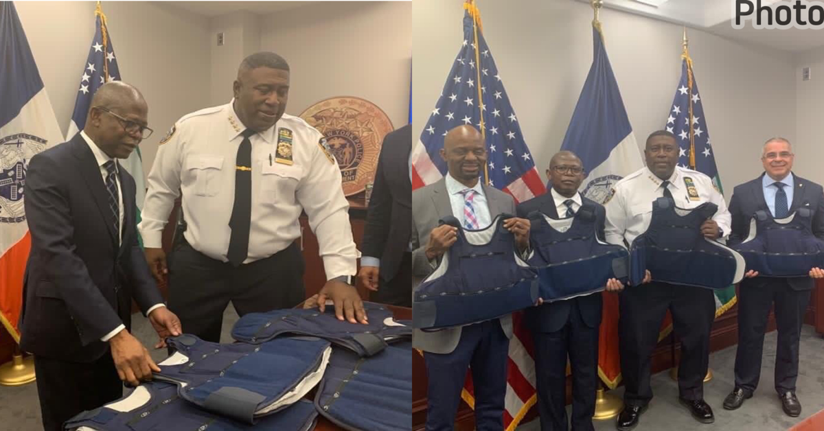 New York Police Department Donates Bulletproof Vests And Helmets to Sierra Leone Police