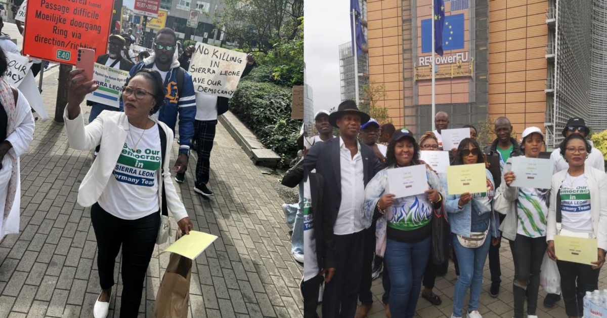 Sierra Leoneans in Europe Stage Protest Against President Bio And Government