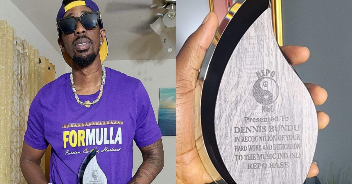 Menace Da General (MDG) Honored with Recognition Award in The U.S
