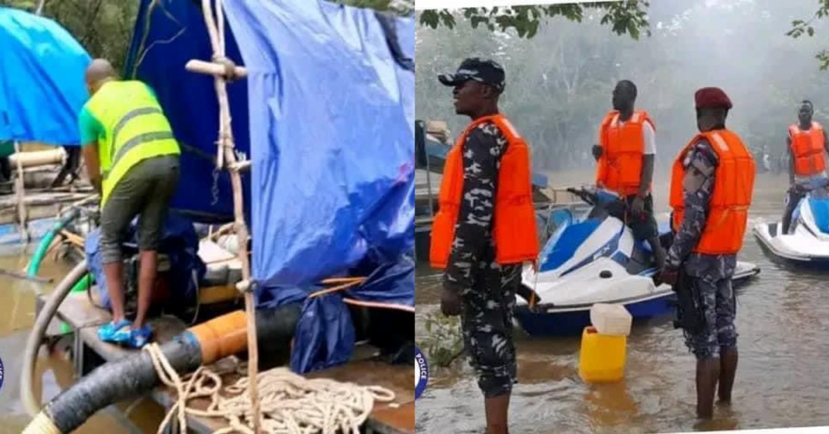 Sierra Leone Police and EPA Destroy Dredges Used For Illegal Mining