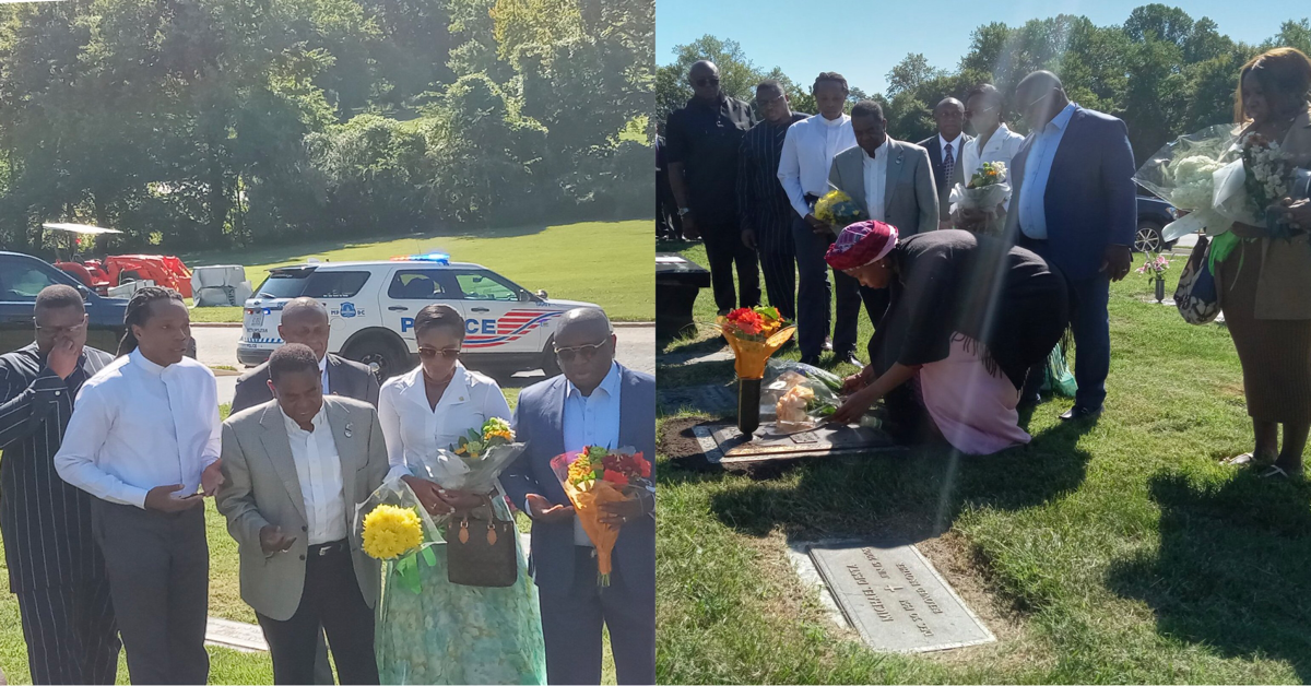 President Bio and Family Pay Respects at Mother’s Graveside in the USA