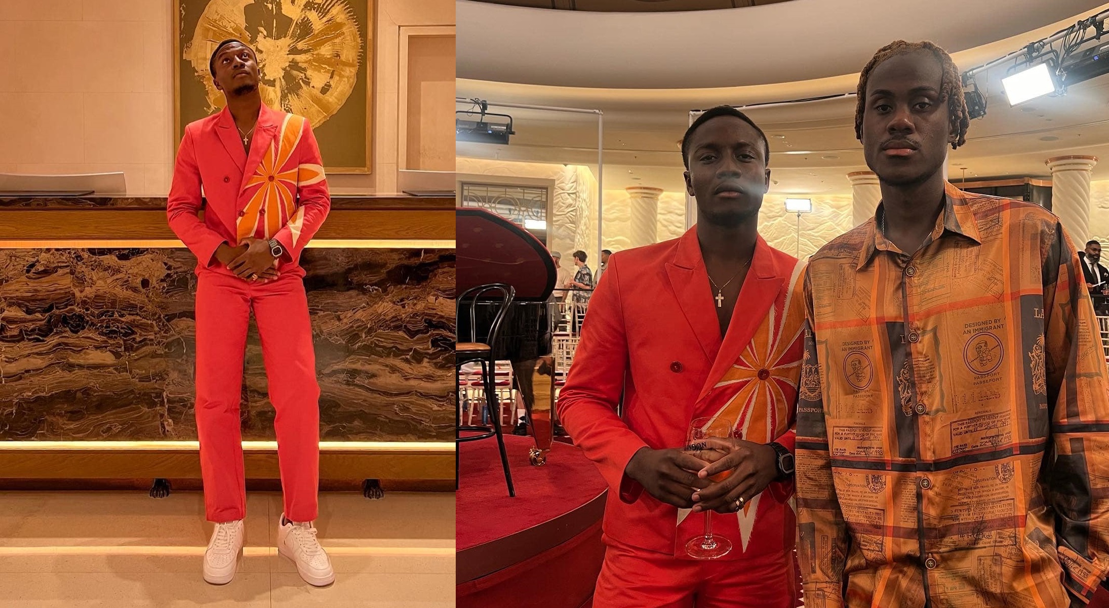 Drizilik Spotted With Trevor Chalobah, Martins Imhangbe And Big Zuu at London Fashion Week