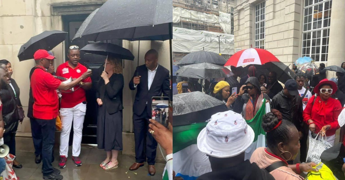 Sierra Leoneans in the UK Stage Protest at Commonwealth HQ