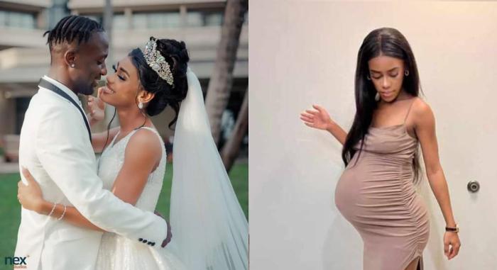 Mohamed Buya Turay’s Wife Shows Off Pregnancy in Split Dress