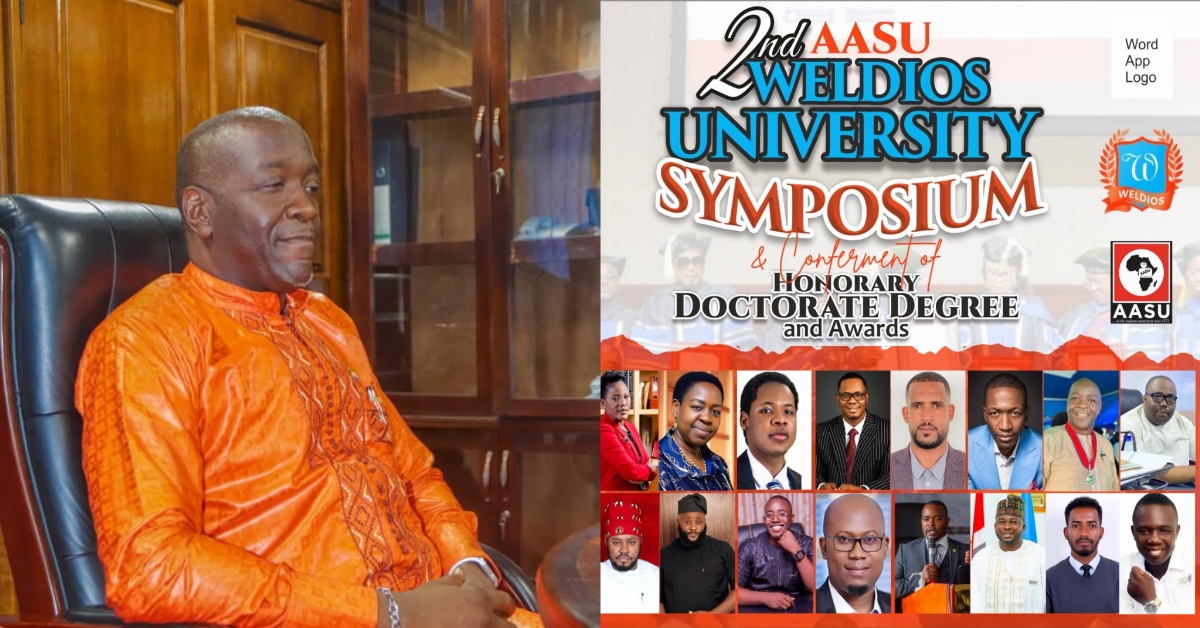 Dr. Walton Gilpin Conferred Honourary Doctorate Degree At 2nd Weldios University Symposium