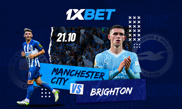 Manchester City v Brighton: 1xBet Announces Premier League Top Match