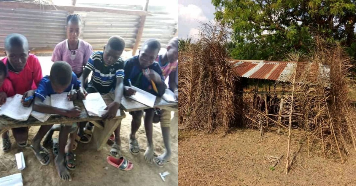 Mayirma Village Still Uses Hut-Like Structure as School in Tonkolili District