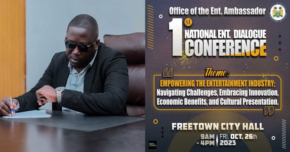 Entertainment Ambassador Announces Date for 1st National Entertainment Dialogue Conference
