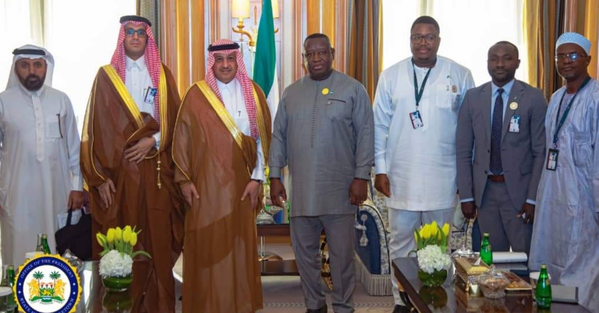 President Bio Holds Talks with Saudi Public Investment Fund and Education Minister at Saudi-Africa Summit