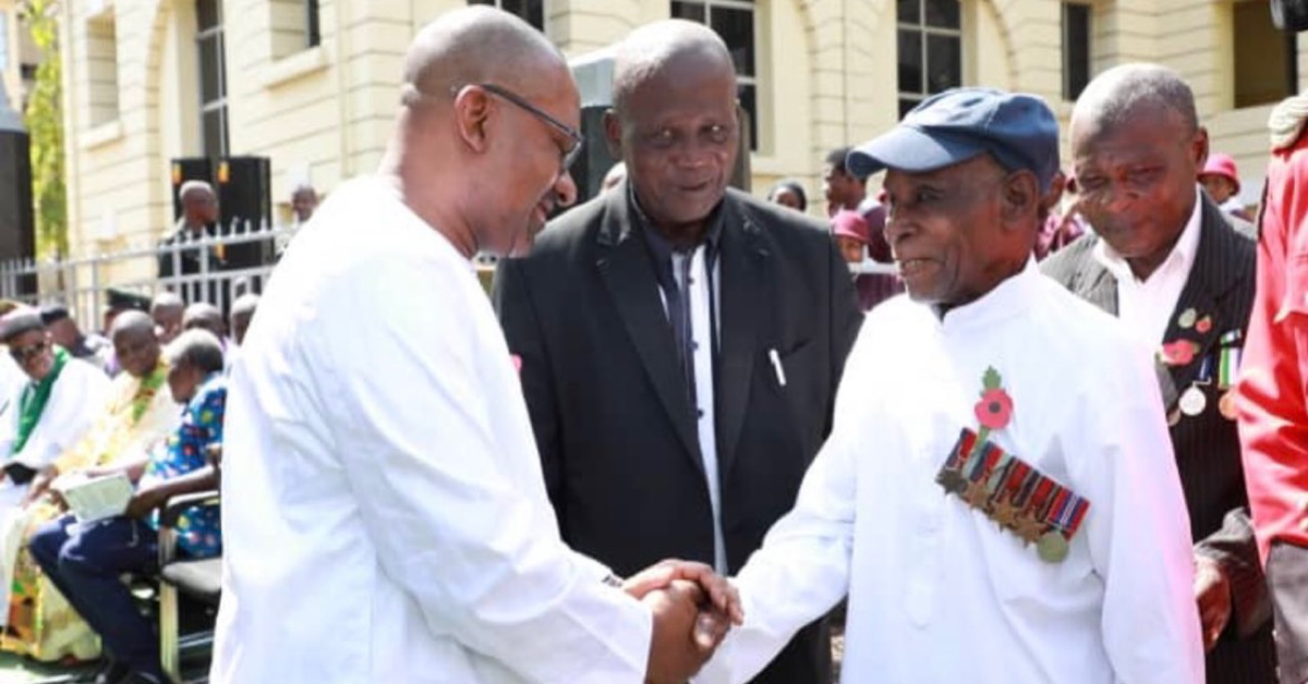 VP Judeh Jalloh Pays Tribute to Fallen Sierra Leonean Heroes, Honors 102-Year-Old World War Veteran