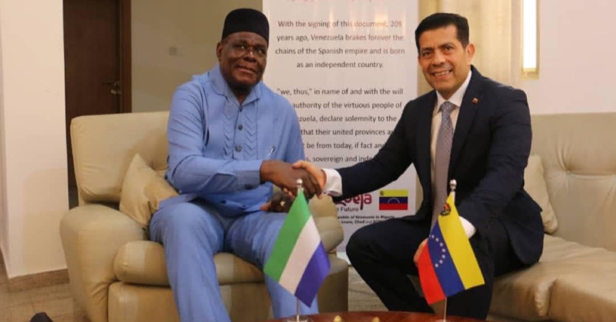 Sierra Leone and Venezuela Celebrate 33 Years of Bilateral Relations, Vow to Strengthen Ties