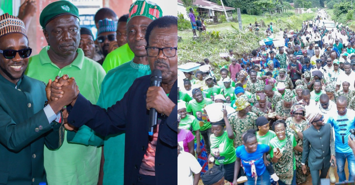 Mammoth Crowd Welcome Information Minister, Chernor Bah to Hometown in Bo District