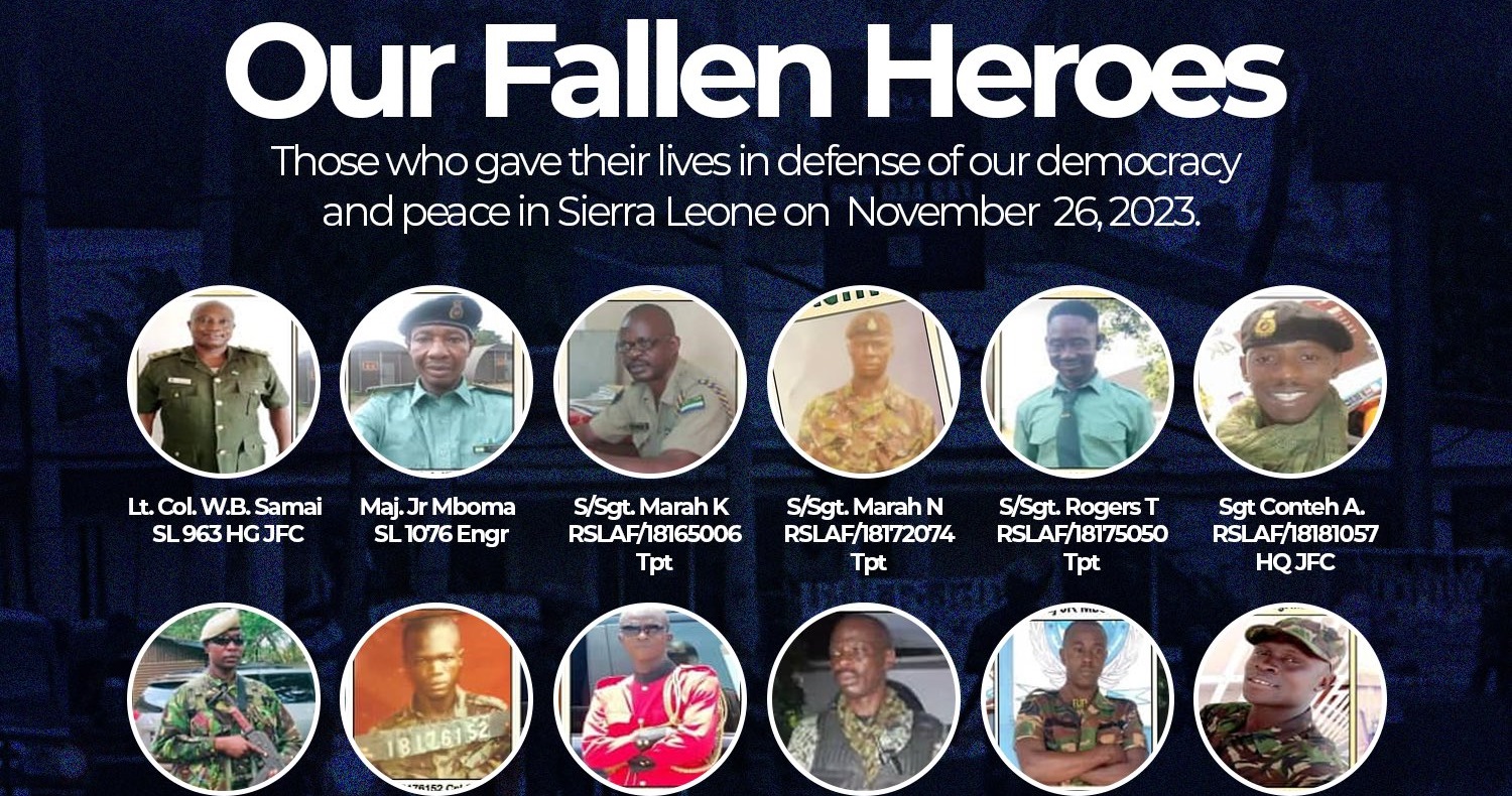 Sierra Leone to Bury 18 Security Officials Who Died in November 26 Attempted Coup