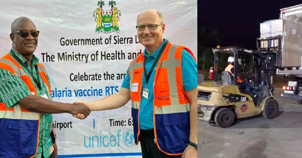 Sierra Leone Receives 550,000 Doses of Malaria Vaccines Valued at $5.5 Million
