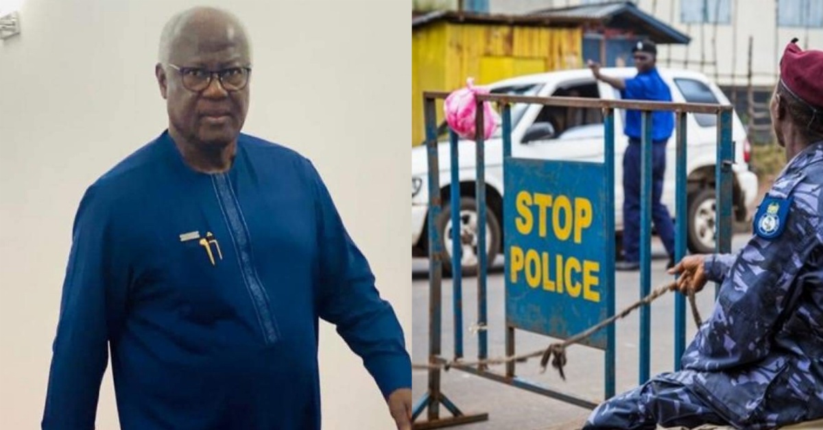 Sierra Leone Police Install Checkpoint at Former President Koroma’s Avenue in Makeni