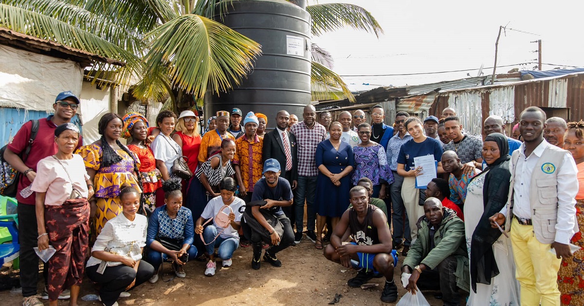 Catholic Relief Service Donates Four Water Tanks to Two Freetown Communities