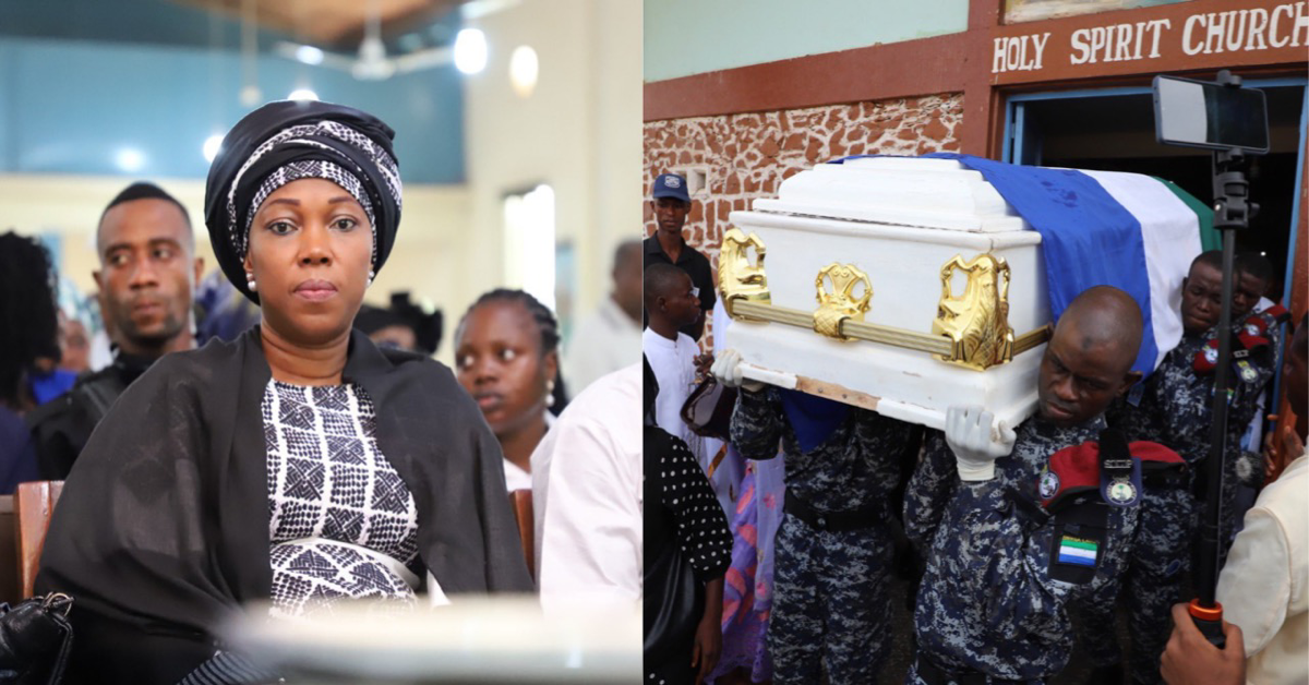 First Lady Fatima Bio Pays Tribute to Fallen Hero Claude Roberts in Funeral Ceremony