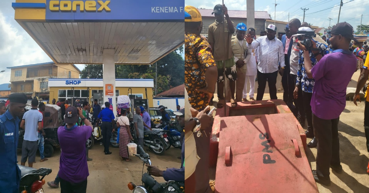 Resident Minister East Conducts Fuel Station Spot Checks in Kenema City