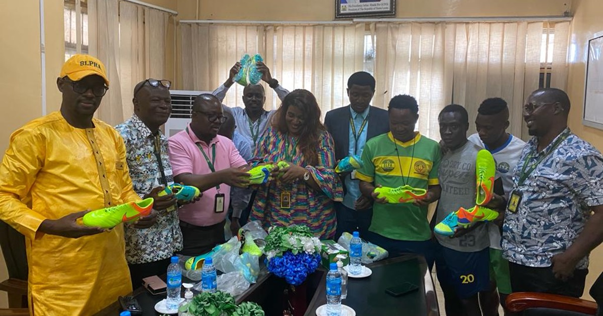 SLPHA Director Boosts Ports Authority FC With Football Boots