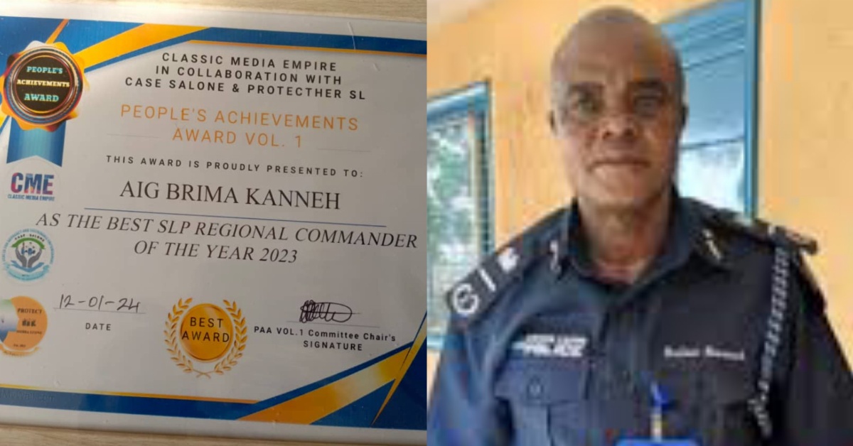 AIG Brima Kanneh Honored as Best Regional Police Commander 2023