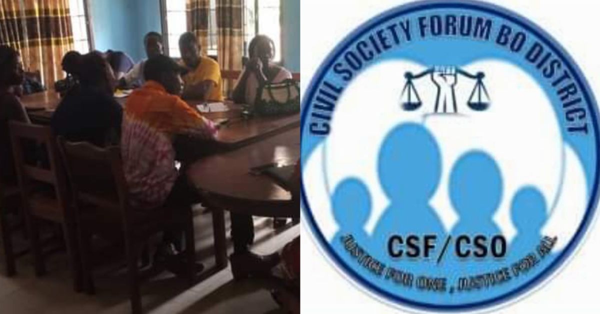 Civil Society Forum Bo District Gears Up for Monthly Meeting to Foster Collaboration