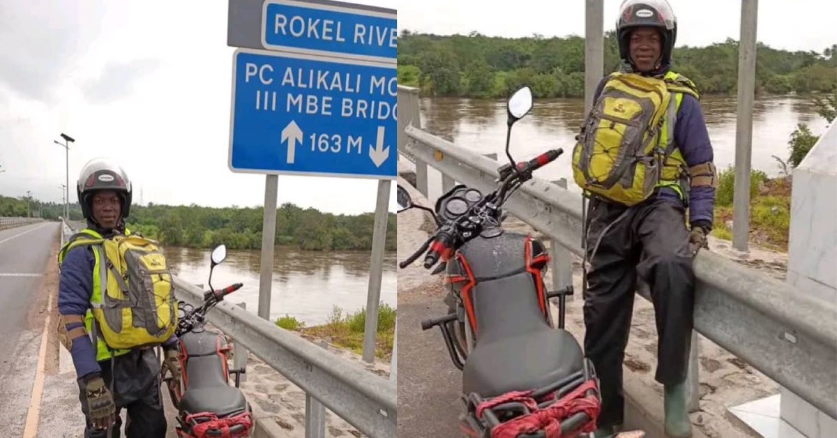Sierra Leonean Engineer Makes History, Becomes First Person to Ride Motorbike From Freetown to Ghana