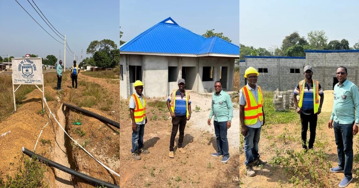 SALWACO MD Ing. George Lamin Vandi Visits Water Supply Project Construction Sites