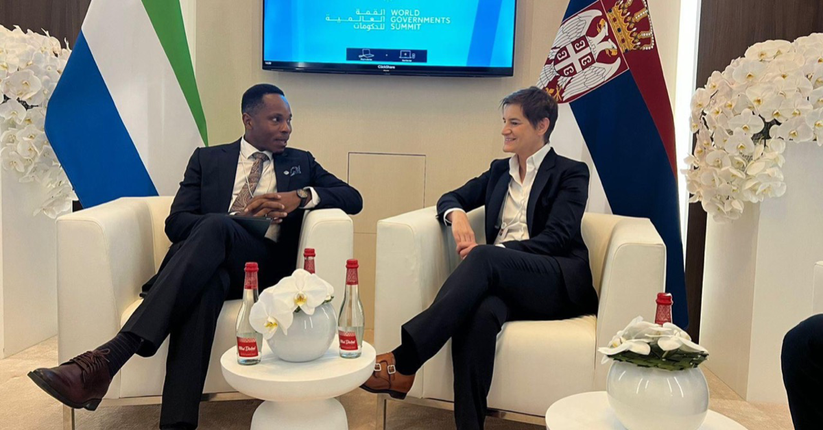 Chief Minister Sengeh Explores Tech Partnership With Serbia at World Governments Summit