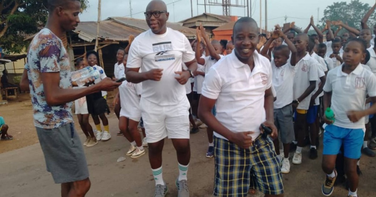 NaCSA Commissioner Joins Street Jogging in Taiama Moyamba District