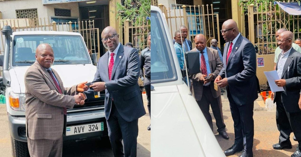 NaCSA Commissioner Hands Over New Toyota Land Cruiser to ACC for implementation of PSSNYE Project