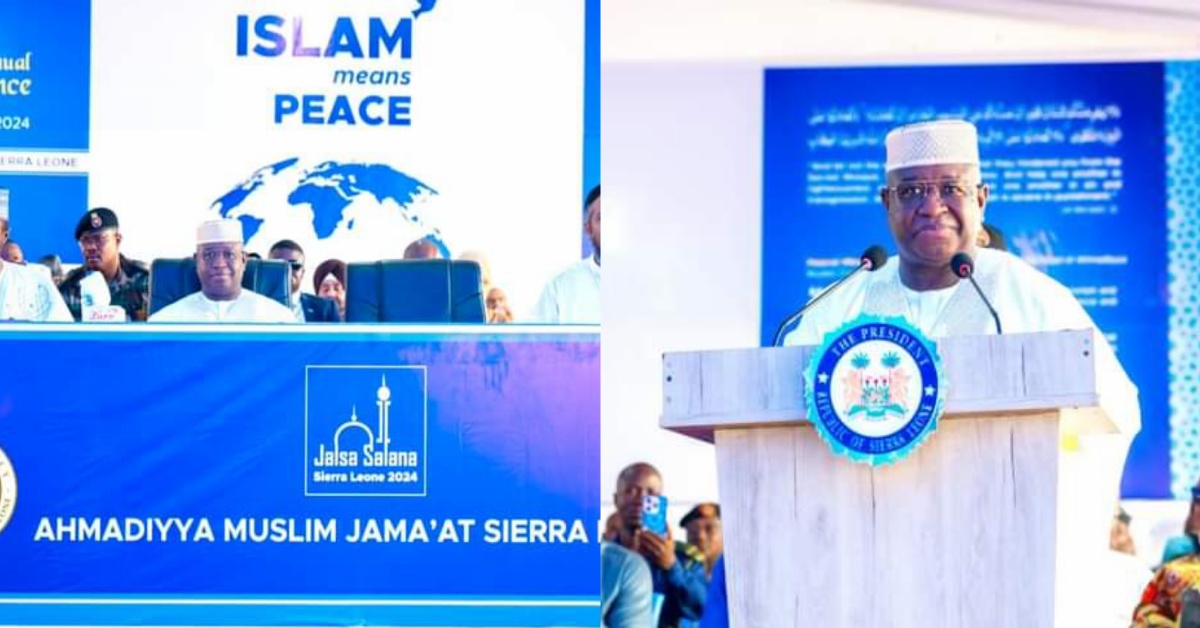 President Bio Opens 59th Jalsa Salana, Emphasizing Peace in Islam