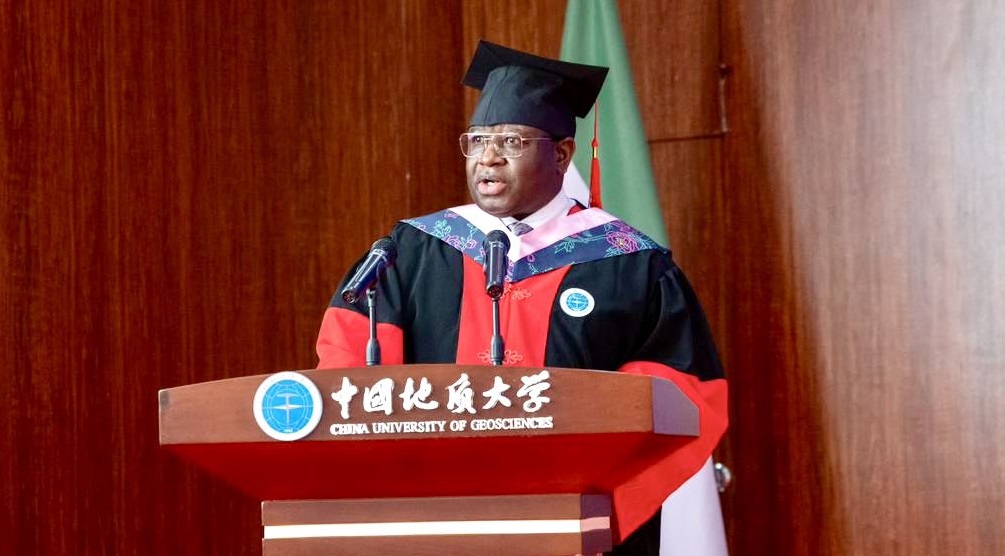 President Bio Accepts Honorary Doctorate Degree From China University of Geosciences